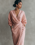 Isabella | Abito Maxi Portafoglio Drappeggiato
