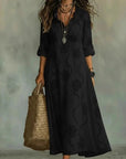 Bianca | Abito Maxi Ricamato Bohemien