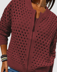 Livia | Cardigan Traforato con Zip