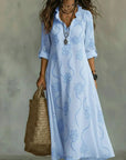 Bianca | Abito Maxi Ricamato Bohemien