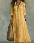 Bianca | Abito Maxi Ricamato Bohemien