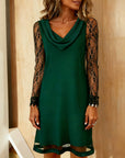 Greta | Abito Corto Elegante con Maniche in Pizzo