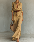 Chiara | Abito Maxi Drappeggiato