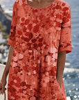 Cecilia | Abito Midi Fluido a Fiori con Tasche