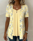 Valentina | Completo Floreale Scollo a V