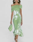 Stella | Abito Midi Floreale Spalle Scoperte