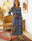 Ginevra | Abito Midi Artistico Svasato