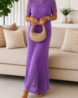 Valentina | Abito Maxi Traforato con Sottoveste