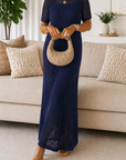 Valentina | Abito Maxi Traforato con Sottoveste