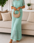 Valentina | Abito Maxi Traforato con Sottoveste