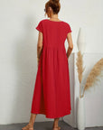 Livia | Abito Maxi Svasato con Tasche