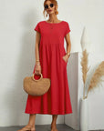 Livia | Abito Maxi Svasato con Tasche