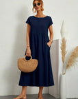 Livia | Abito Maxi Svasato con Tasche