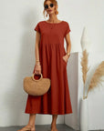 Livia | Abito Maxi Svasato con Tasche