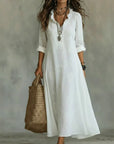 Bianca | Abito Maxi Ricamato Bohemien