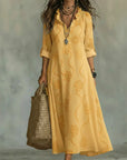 Bianca | Abito Maxi Ricamato Bohemien