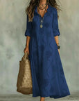 Bianca | Abito Maxi Ricamato Bohemien
