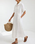 Aurora | Abito Maxi Fluido con Tasche