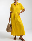 Aurora | Abito Maxi Fluido con Tasche