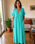 Alessia | Abito Maxi in Mussola