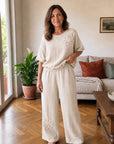 Matilde | Completo Ricamato in Lino