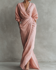 Isabella | Abito Maxi Portafoglio Drappeggiato
