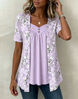Valentina | Completo Floreale Scollo a V