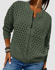 Livia | Cardigan Traforato con Zip