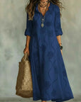 Bianca | Abito Maxi Ricamato Bohemien