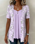 Valentina | Completo Floreale Scollo a V