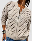 Livia | Cardigan Traforato con Zip