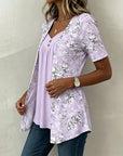 Valentina | Completo Floreale Scollo a V