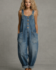 Noemi | Tuta Denim Larga con Tasche