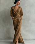 Isabella | Abito Maxi Portafoglio Drappeggiato