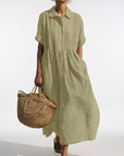 Aurora | Abito Maxi Fluido con Tasche