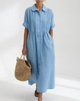 Aurora | Abito Maxi Fluido con Tasche