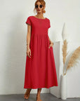 Livia | Abito Maxi Svasato con Tasche