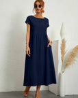 Livia | Abito Maxi Svasato con Tasche