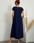 Livia | Abito Maxi Svasato con Tasche