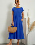Livia | Abito Maxi Svasato con Tasche