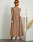 Livia | Abito Maxi Svasato con Tasche
