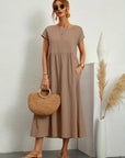 Livia | Abito Maxi Svasato con Tasche