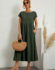Livia | Abito Maxi Svasato con Tasche