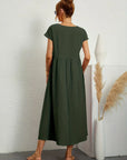 Livia | Abito Maxi Svasato con Tasche