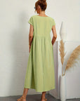 Livia | Abito Maxi Svasato con Tasche
