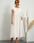 Livia | Abito Maxi Svasato con Tasche