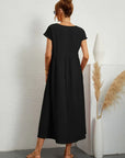 Livia | Abito Maxi Svasato con Tasche