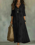 Bianca | Abito Maxi Ricamato Bohemien