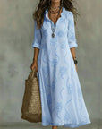 Bianca | Abito Maxi Ricamato Bohemien