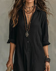 Sofia | Abito Camicia Lungo con Spacco